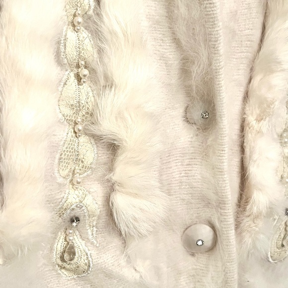 Vintage Mariella rabbit and nylon zip Jacket size L - Picture 5 of 10